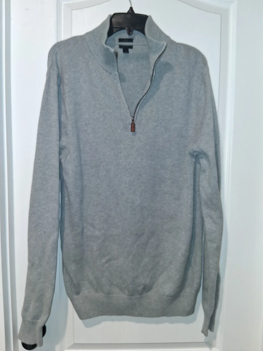 J. Crew Men's Light Gray Half-Zip Sweater